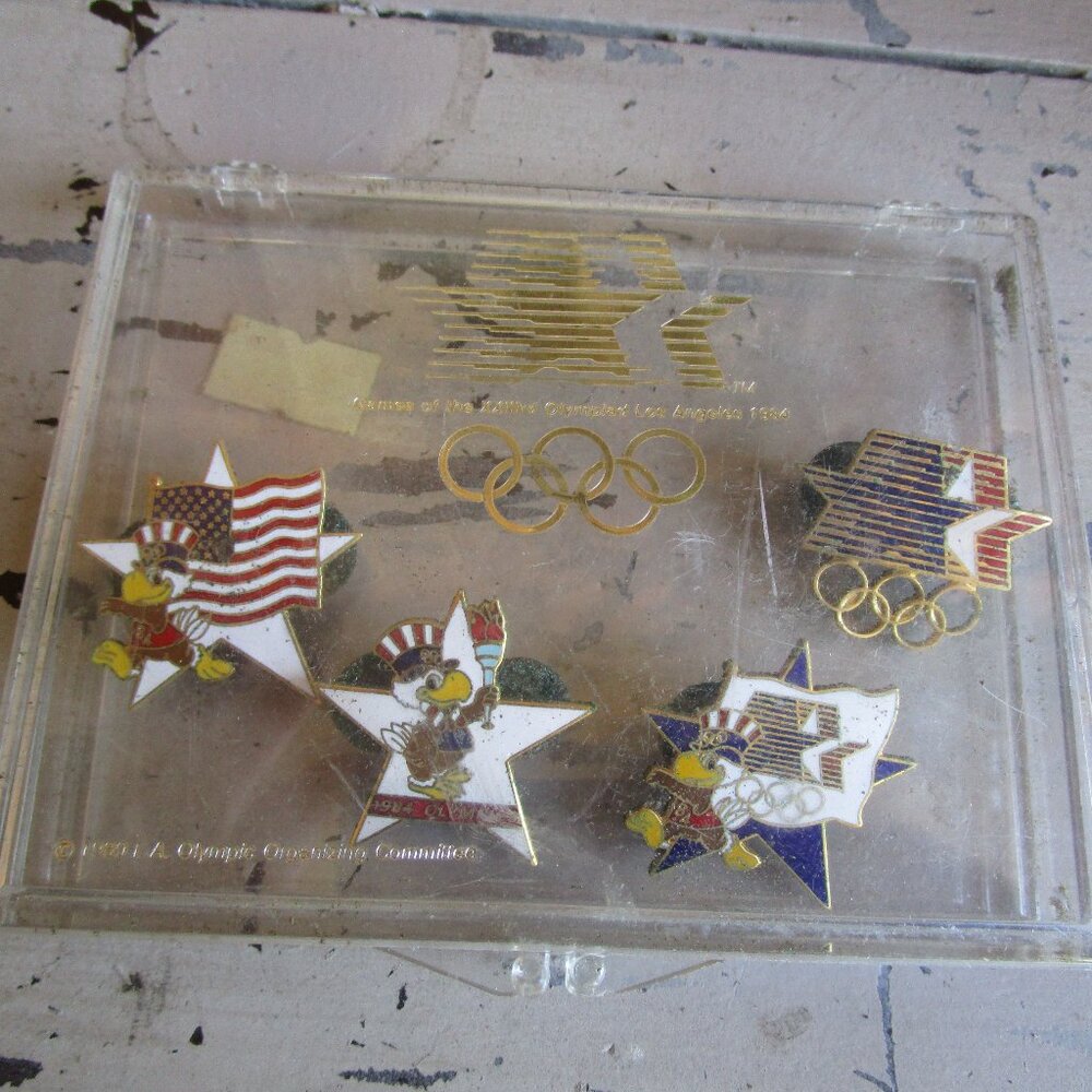 Vintage Olympic Pins The 1984 Los Angeles Olympics Lot Of 4